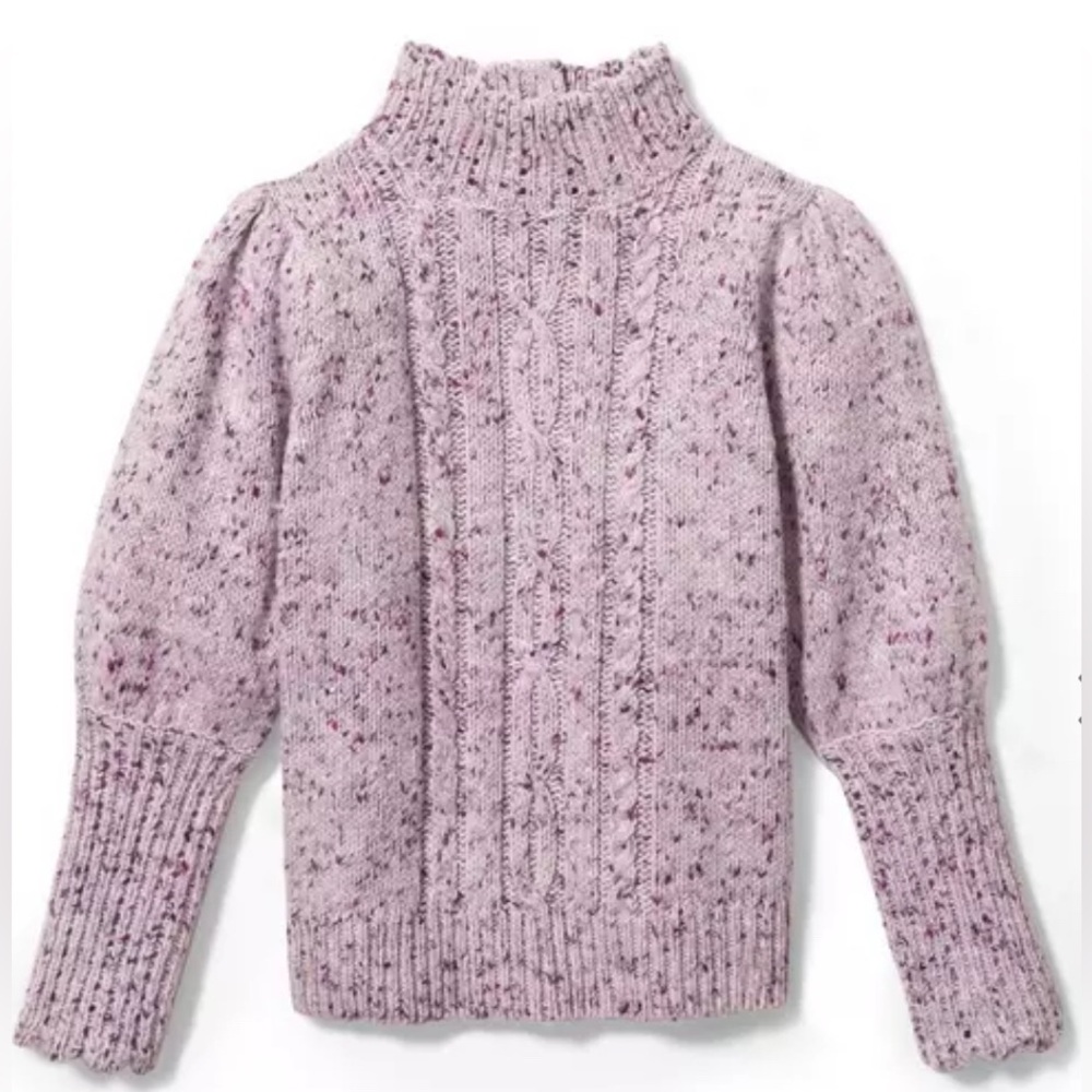 NWT Janie and Jack Speckled Cable Knit Button Back Sweater : Size 6-12 M